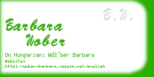 barbara wober business card